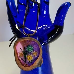 Vintage boho flower necklace